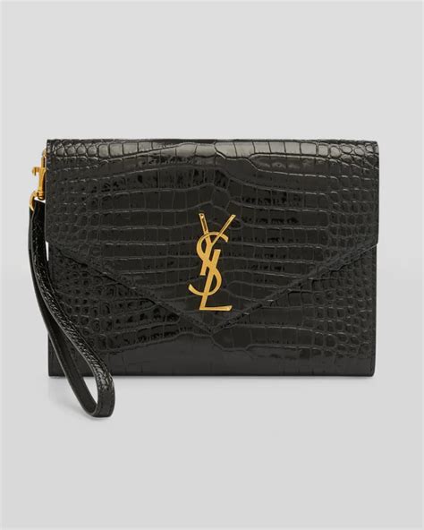 ysl clutch bag flannels|YSL crocodile clutch.